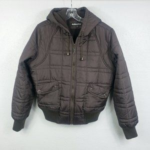 Dollhouse Women's Saddle Brown Hooded Coat Puffer Jacket